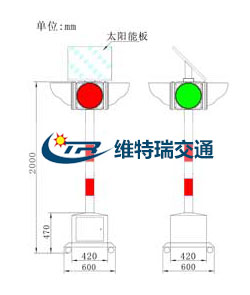 太阳能中心岗式信号灯