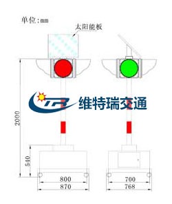 太阳能中心岗式信号灯